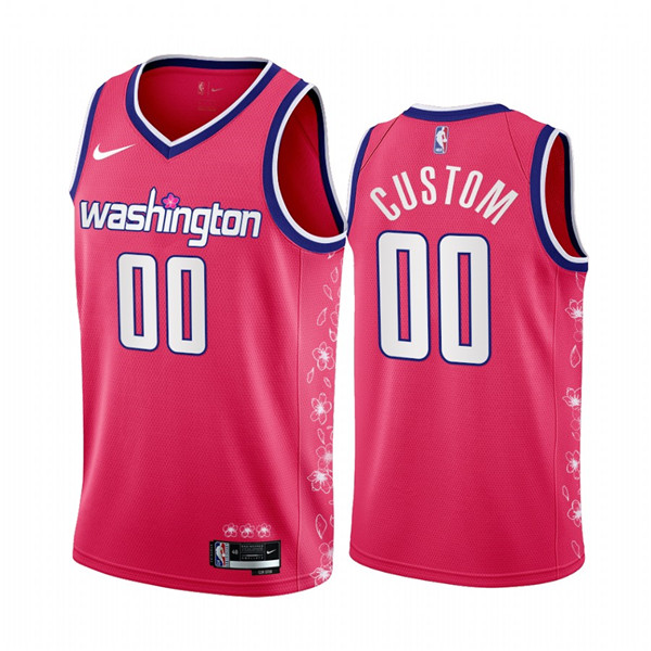 Men's Washington Wizards Active Player Custom 2022/23 Pink Cherry Blossom City Edition Limited Stitched Basketball Jersey Men's Washington Wizards Active Player Custom 2022/23 Pink Cherry Blossom City Edition Limited Stitched Basketball Jersey